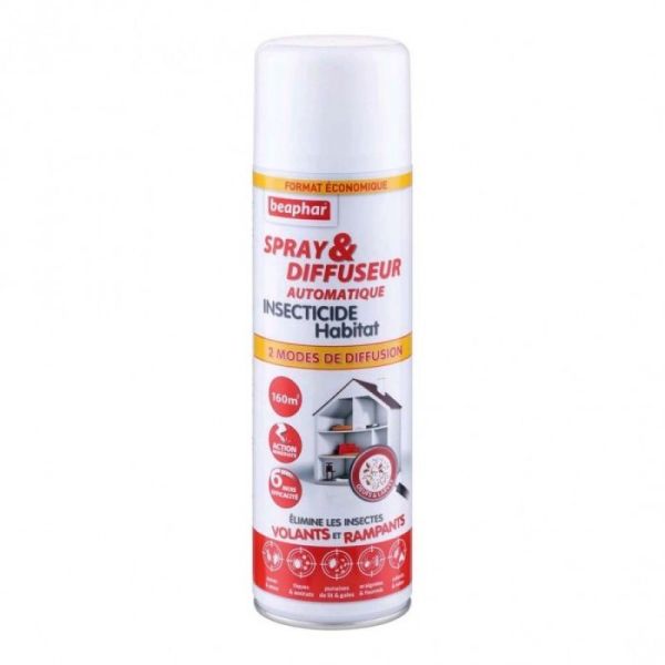 Beaphar Spray & Diffuseur automatique insecticide Habitat