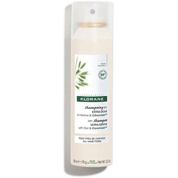 Klorane shampoing sec extra-doux pour tous types de cheveux 150 ml