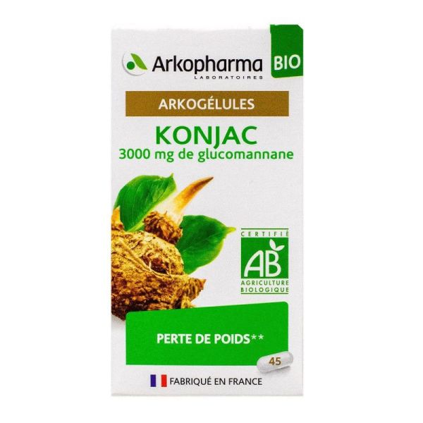 Konjac Arkopharma Bio en gélules - Perte de poids - Action coupe faim