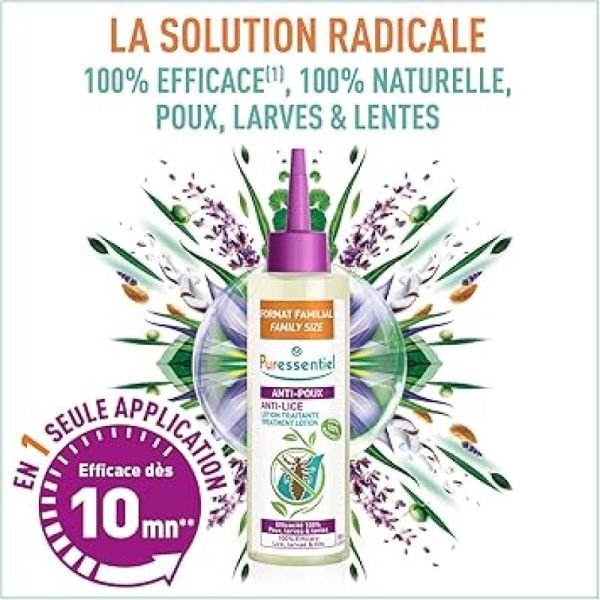 Anti poux lotion + Peigne - Traitement Complet - 100 ml