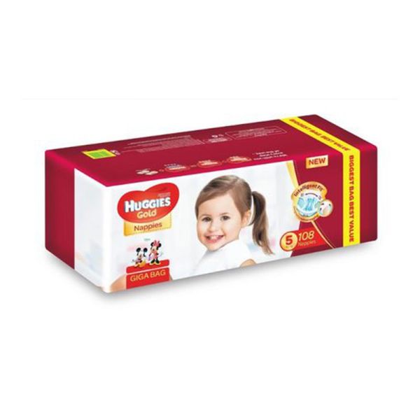 Couches Gold 15+ kg - Taille 5 - Giga paquet de 108 couches