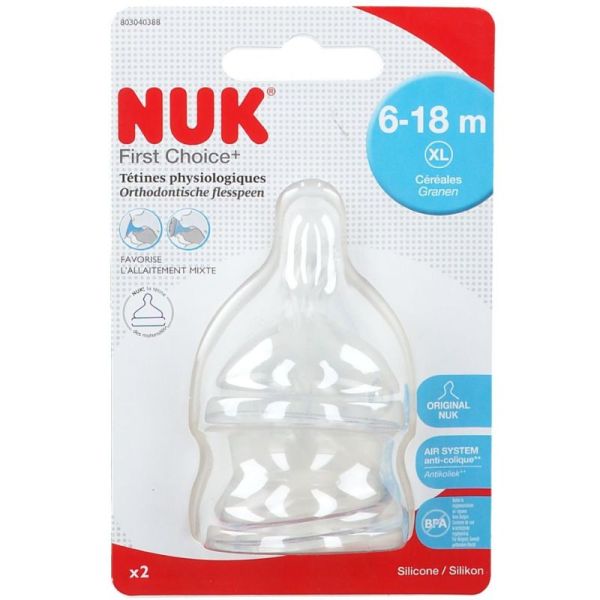 First Choice+ Tétines physiologiques XLarge 6-18 mois