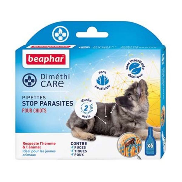 Diméthicare Pipettes stop parasites pour chiots - 6 pipettes