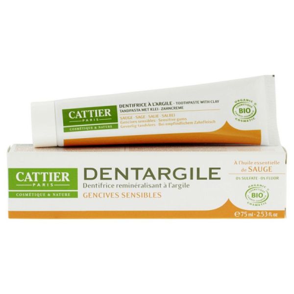 Dentargile gencives sensibles à la sauge bio 75ml