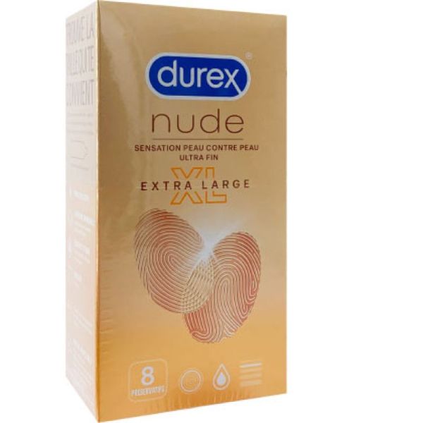 Durex NUDE Extra Large 8 préservatifs