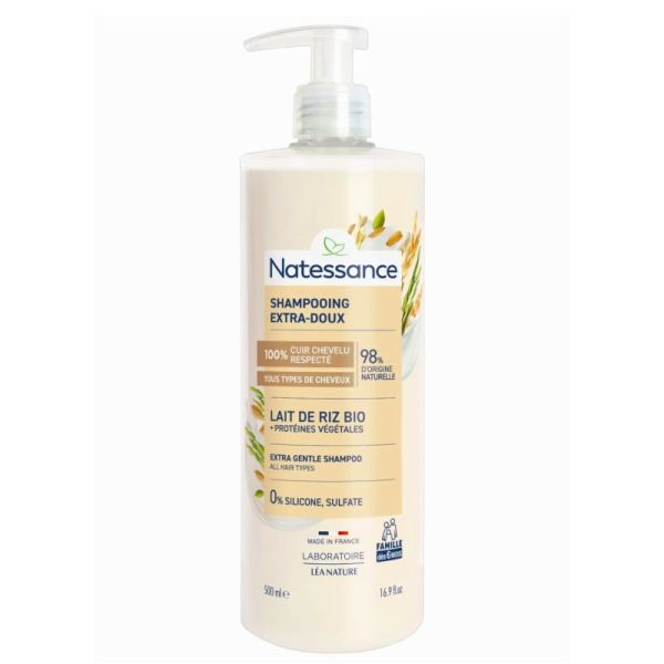 Natessance - Shampooing lait de riz extra-doux - 500ml