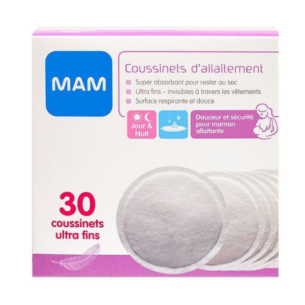 30 coussinets d'allaitement jour & nuit