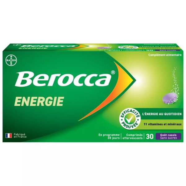 Berocca Energie goût cassis 30 comprimés effervescents