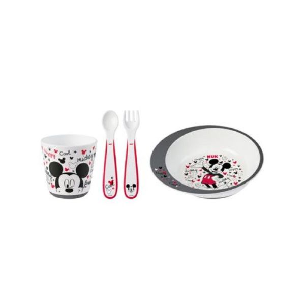 Vaisselle Enfant 3 Pièces Mickey | Assiette, Bol, Gobelet En PP Sans BPA | Lavable Au Lave-vaisselle Et Micro-ondes