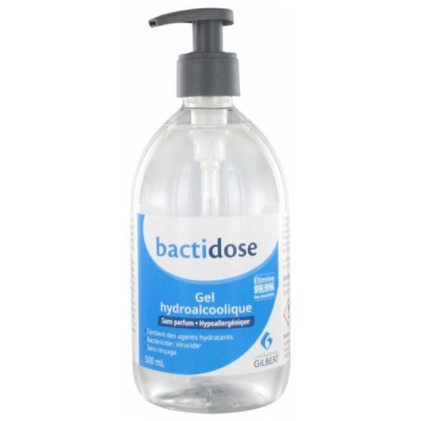 Bactidose Gel Hydroalcoolique sans parfum 500ml