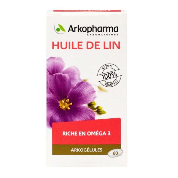 Arkogélules huile de lin 60 capsules