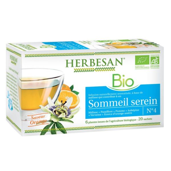 Herbesan Infusion Bio Sommeil Serein, 20 sachets