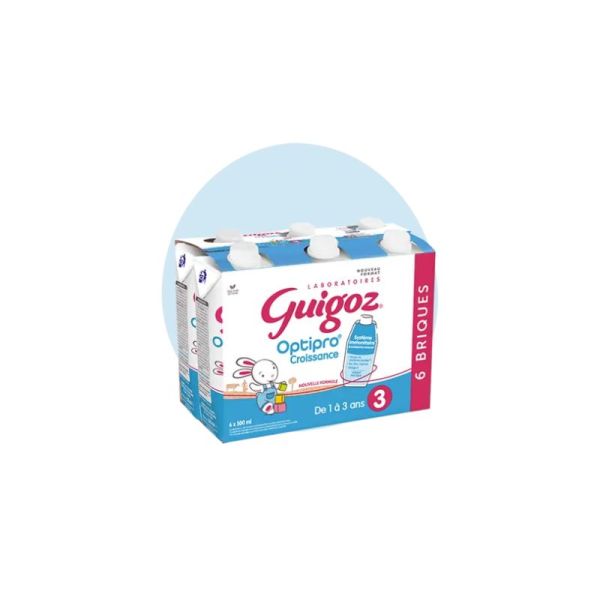 Lait de croissance* liquide Guigoz® Optipro® Croissance 6x500ml