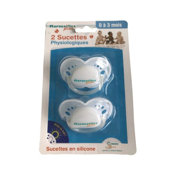 Sucettes Physiologiques - 0/3mois - Lot de 2